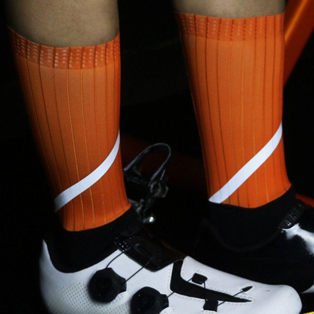 1 Pair Breathable Cycling Socks Reflective Mid Tank Sports Socks Bicycle Sock  Summer