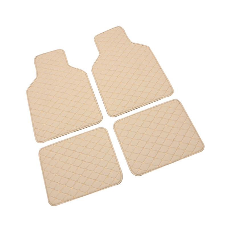 PVC Leather Quilted Car Floor Mats for Right-Hand Drive Vehicles