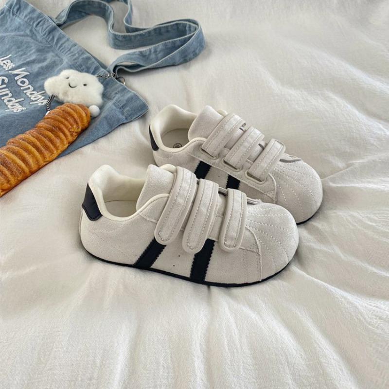 Retro Thick-soled Velcro Art Board Shoes Autumn with Skirts Niche Versatile Little White Shoes