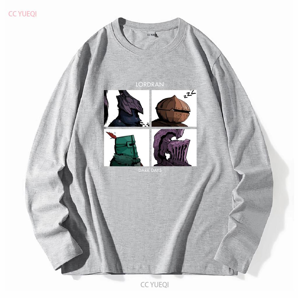 Lordran Dark Souls Days T Shirt Regular Fit Crew Neck Cotton S M 5XL Long or Short Sleeves Vintage Washed Homme