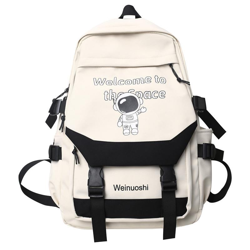 

New backpack for girls, junior high school, high school students, college students, new middle school students, primary school students, boys Add pendant