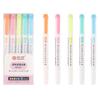 5 Pcs/Set Double Headed Highlighter Pens Graffiti Markers Highlighters Art Colored Sketching Markers Kawaii Writing Materials gel p Practical Use