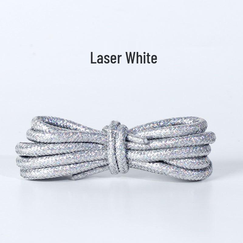 Colorful Pearlescent Shoelaces: Gold, Rose Gold, Silver for Sneakers - One Pair