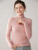 Elegant Women's High Neck Pure Cashmere Slimming Knitwear, Autumn & Winter Long Sleeve Base Layer
