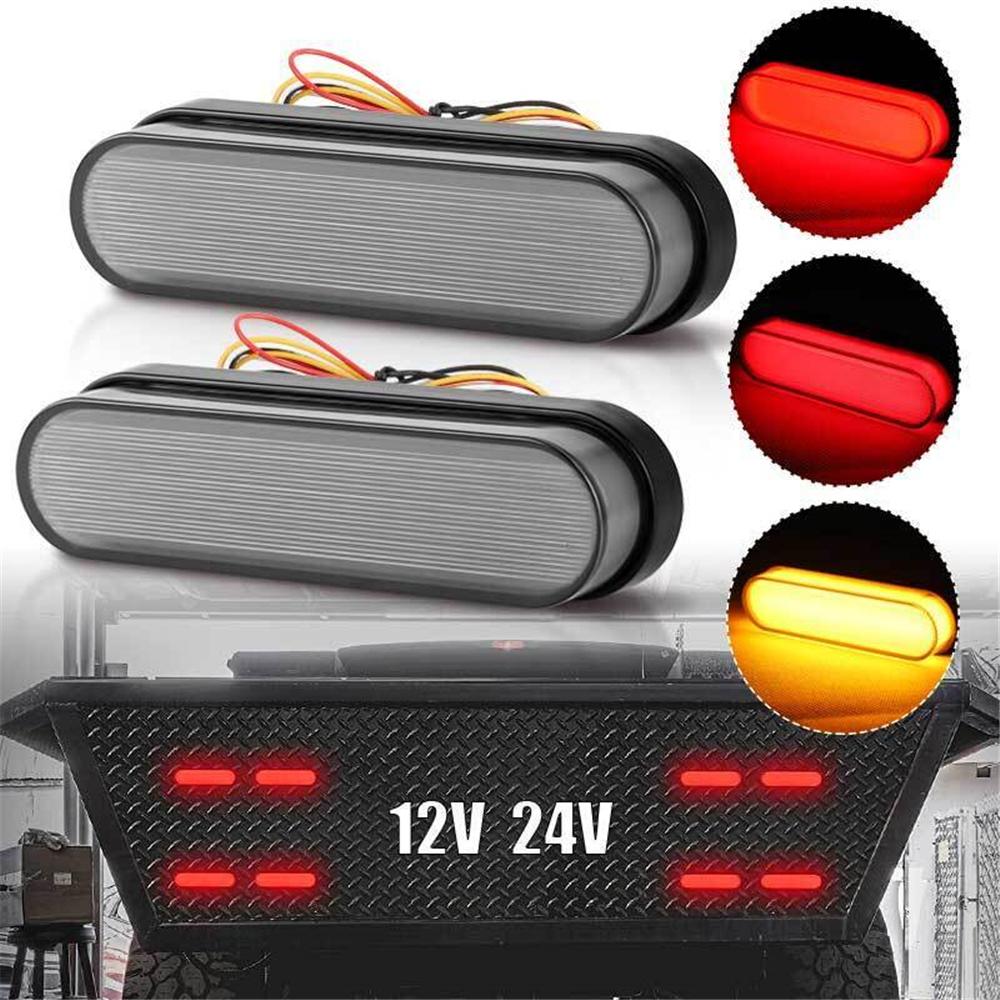 2X LED Truck Trailer DRL LED Light Bar Brake Flowing Turn Signal Stop Tail Strip