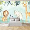Photo Wallpaper 3D Cartoon Cute Elephant Children's Bedroom Background Wall Painting Eco-Friendly Plant Fiber Mural Wall Paper Home Decor