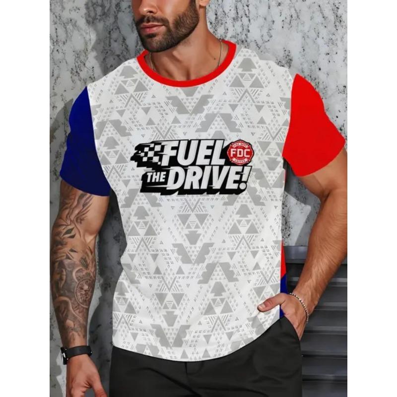 

Man s Summer Comfortable Breathable Plus Size 3DColorful Printed T-shirt- Soft Medium Stretch Polyester Fabric Summer Mens Relaxed Fit Clothing 2XL