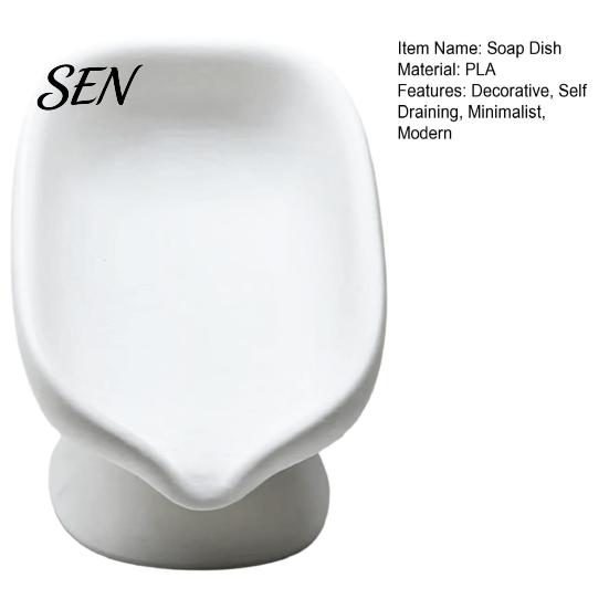 Eco Friendly Soap Holder 3D Printed Dish, Self Draining Bar for Bathroom Home Organization Gift Sink Countertop, Modern Raised Tray Kitchen and Shower