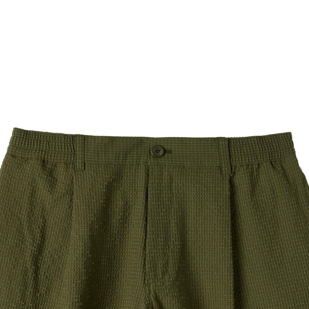 BROMPTON LONDON Seersucker Set Trousers - Khaki (P252Mpt485)