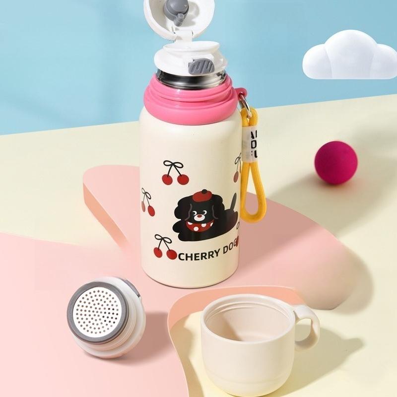 Dual Drink Thermos Children's Pot 316 Men's and Women's Stainless Steel Water Bottle Water Kettle Straw Cup Large Capacity Gift