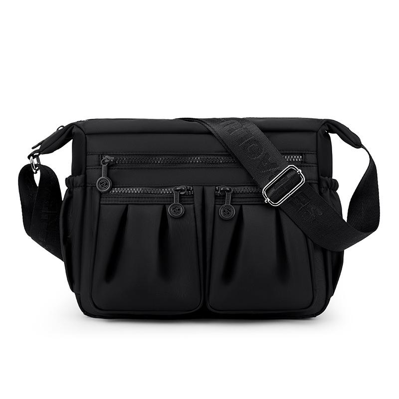 New Trendy One-Shoulder Crossbody Shopping Bag Multi-Compartment Casual Middle-Aged Mother Bag Nylon Cloth Women'S Bag
