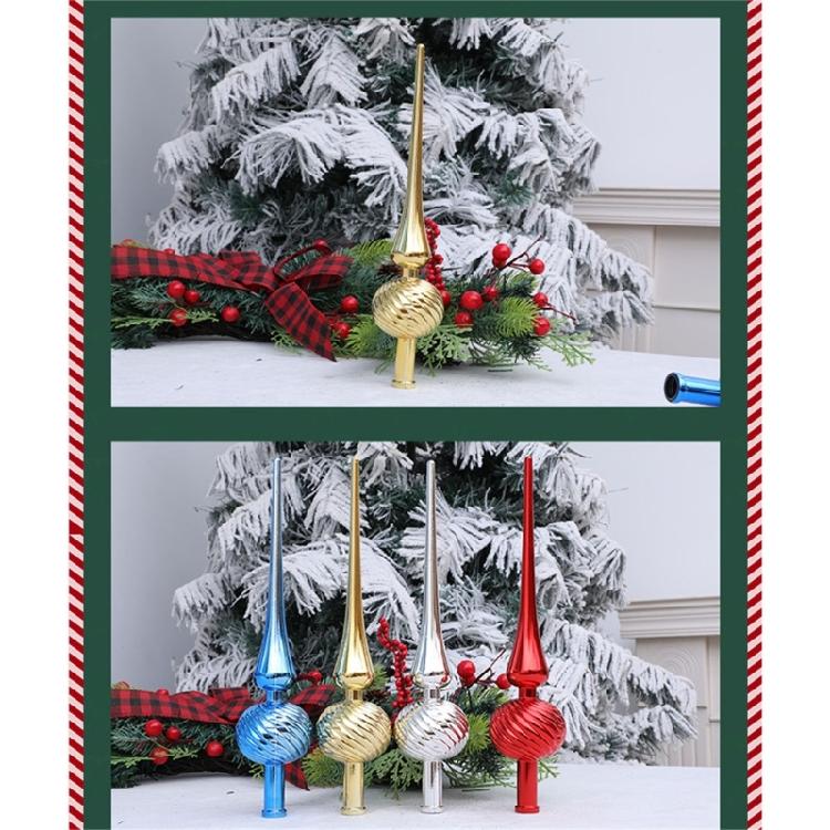 Christmas Finial Tree Toppers Ornament Plastic Construction Easy Installation Tree Star for Party Decoration