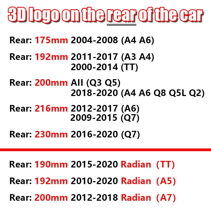 4 Ring For q2 A3 A4 A5 A6 A7 Q2 Q3 Q5 Q8 TT Sline ABS Car Hood Front Bonnet Grill Rear Trunk Emblem Sticker Decal Logo Badge