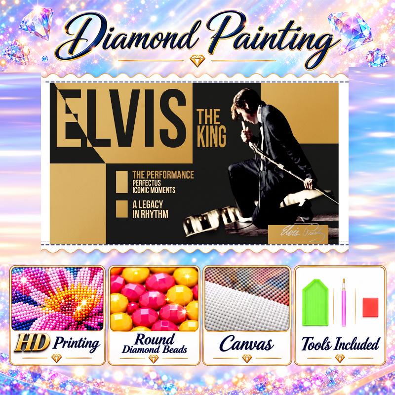Elvis Presley 5D Diamond Painting Kit DIY Full Drill Diamond Art Home Wall Decor
