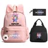 Cartoon Demon Hunters Printed Backpack Lunch Bag Pencil Case for Children Student Schoolbag Girl Kid Gift Women Travel Bag
