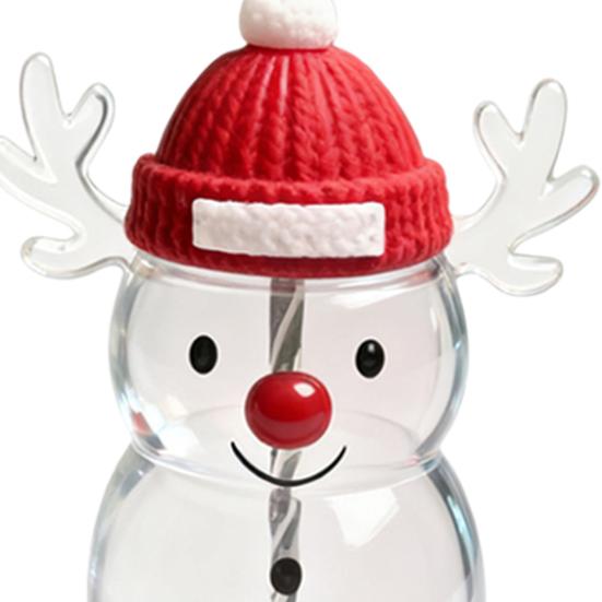 500ml Glass Cup with Straw Reusable Bear Bottle Food Grade Borosilicate Glass Heat Resistant Microwave Safe Drinking Bottle