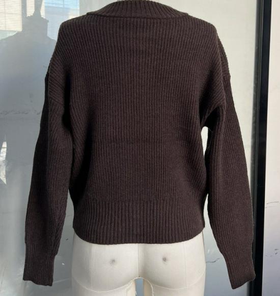 Bestseller Europeo e Americano 2025: Cardigan con zip a maniche lunghe in stile maglia casual