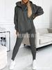 1116 European and American new women's clothing sports and leisure hooded pocket sweater threaded slim trousers set
