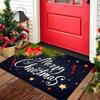 Christmas Large Carpet Santa Claus Snowman Cane Rug "Merry Christmas" Mat Snowflake Home Decoration Entryway Floor Mat Home Rugs