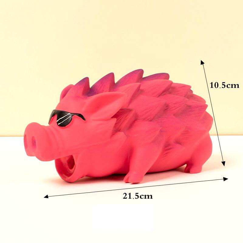Pet Dog Toy Squeaky Rubber Toy Dog Latex Chew Toy Pig Shape Bite Resistant Puppy Sound Toy For Small Medium Large Dog Toy