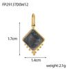 CARLIDANA Stainless Steel Colorful Natural Stone Charm Square Shapes Gold Color Pendants Jewelry Making DIY Necklace Accessories