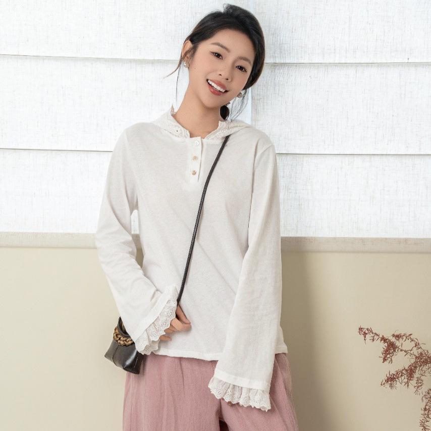

Stylish Versatile Women s Patchwork Long Sleeve Hoodie for Spring/Summer 2026 One Size