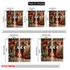 2pcs 2D Flat Printing Christmas Window Curtains Vintage Christmas Fireplace 100% Polyester Without Electricity Family Party for