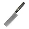 7 Inch Nakiri Knife 67-layers Damascus Steel Blade Ebony Handle Chef Cleaver Meat Slicing Vegetables 10Cr15Mov Kitchen Knives