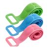 Silicone Back Scrubber for Shower – Long Double-Sided Exfoliating Bath Strap with Handles – Gentle Body Scrubber & Massager for Men & Women (Multi C