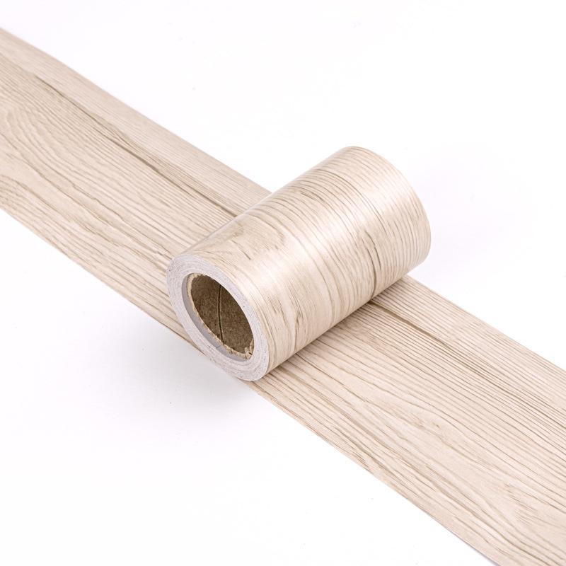 Self-Adhesive Wood Grain Baseboard & Door Frame Sticker - Waterproof Furniture & Window Sill Renovation Skirting.