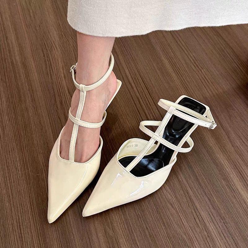 Fashion Women High Heeled Sandals Summer New Fashion Cross Strap Toe Cap Fashion Pointed Toe Sexy Luxury High Heeled Sandals Shoes