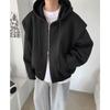 Veste à capuche double couche ample style coréen pour homme pour le printemps et l'automne
