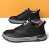 Fashion Luxury Brand Man Walking Shoes High Quality Winter Boots Men Outdoor Comfy Men Sneakers Classic Genuine Leather Snow Footwear