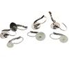 10 Stück Edelstahl Französische Hebelohrringhaken 6 8 10 12 mm passend für Cabochon-Ohrringfassungen Leere Ohrringbasis für DIY-Schmuck