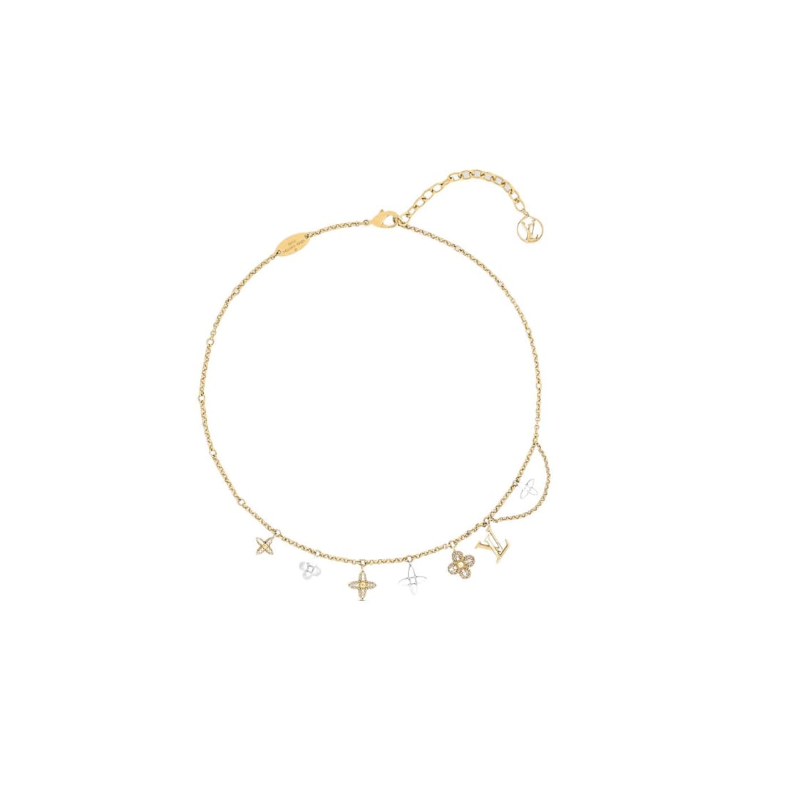 LOUIS VUITTON Gram Metal, Zircon Necklaces