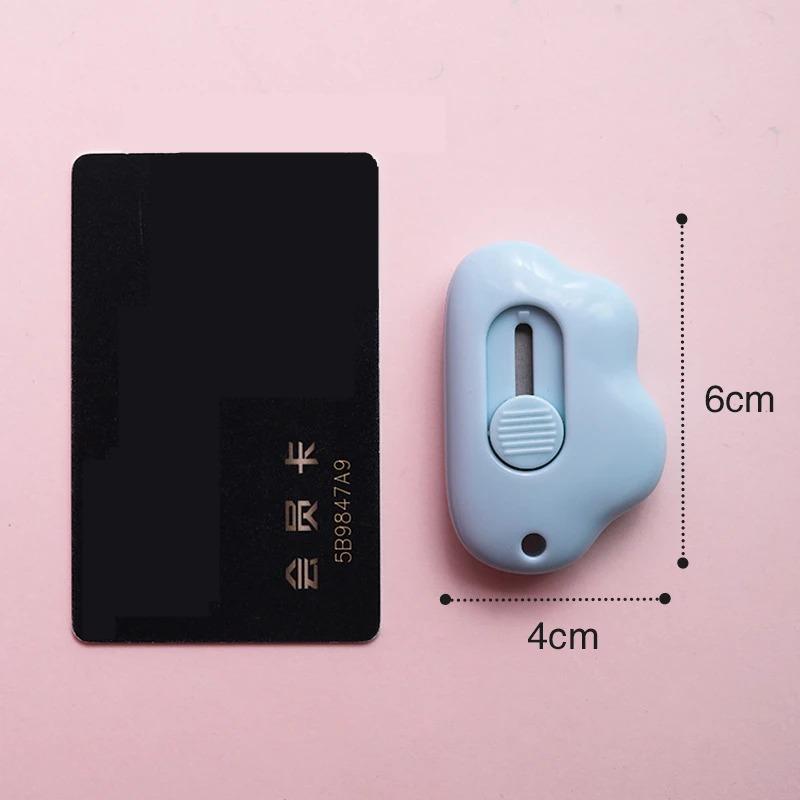 1pcs Cute Rabbit Cloud Color Mini Portable Utility Knife Paper Cutter Cutting Paper Razor Blade Office Stationery Cutting Supplies