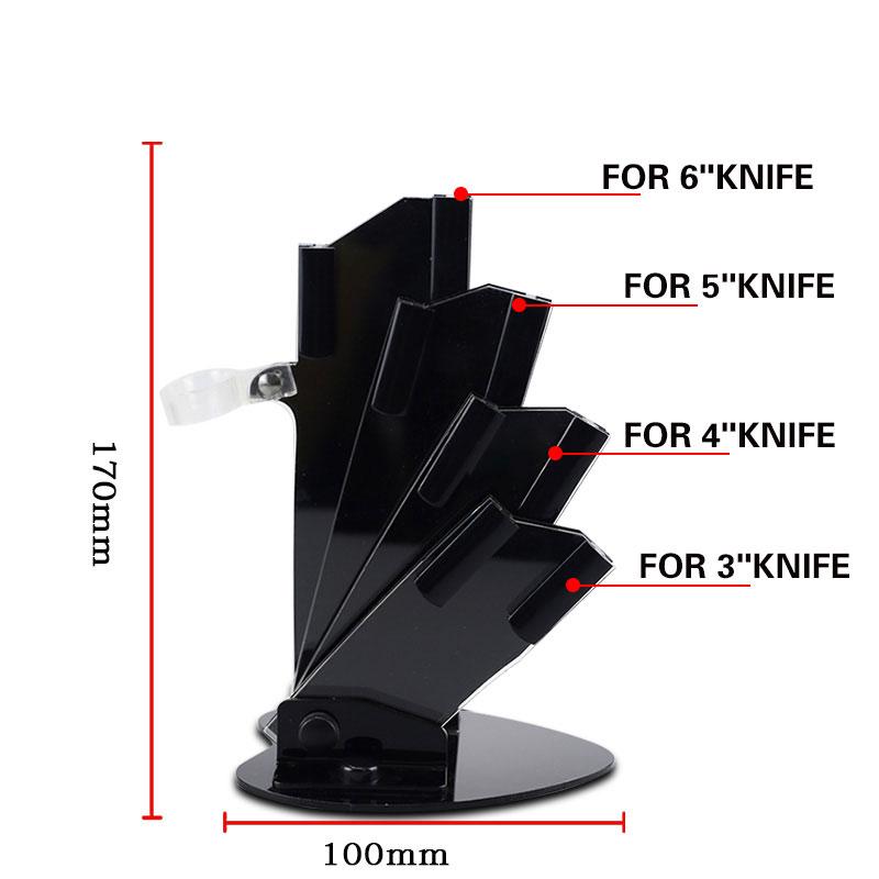 Couteaux de cuisine, ensemble d'accessoires de couteaux en céramique 3 "à éplucher 4" utilitaire 5 "à trancher 6" couteau de Chef + support + éplucheur lame noire