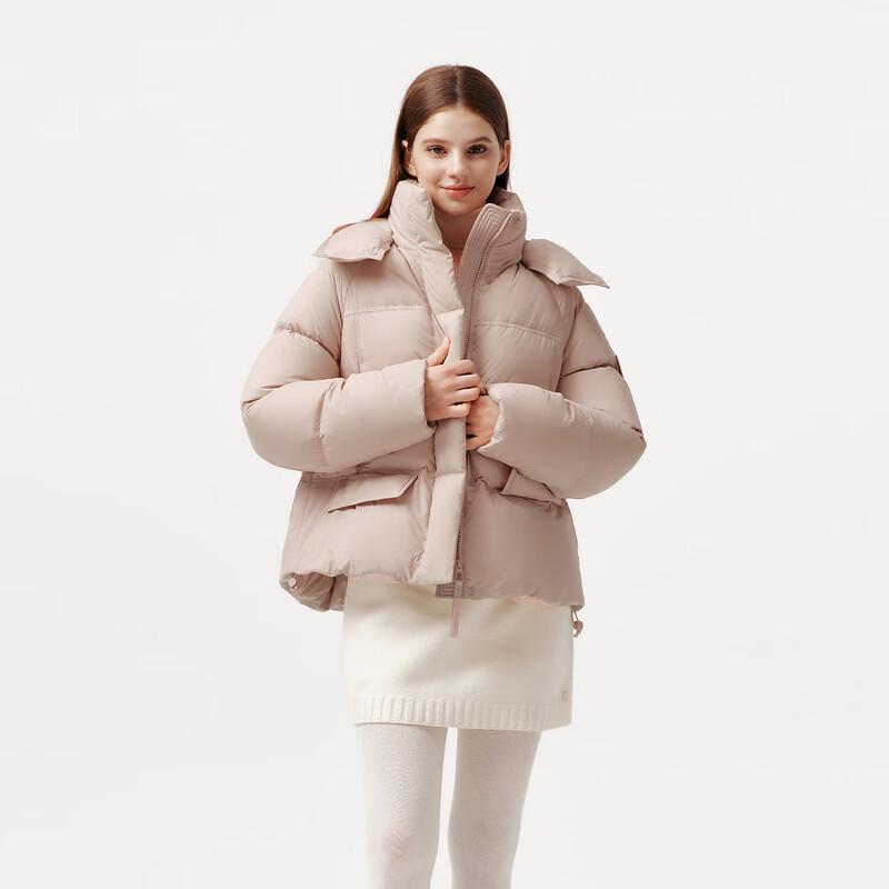 Tanboer Women's Short Detachable Hood Winter Down Jacket 5530382A