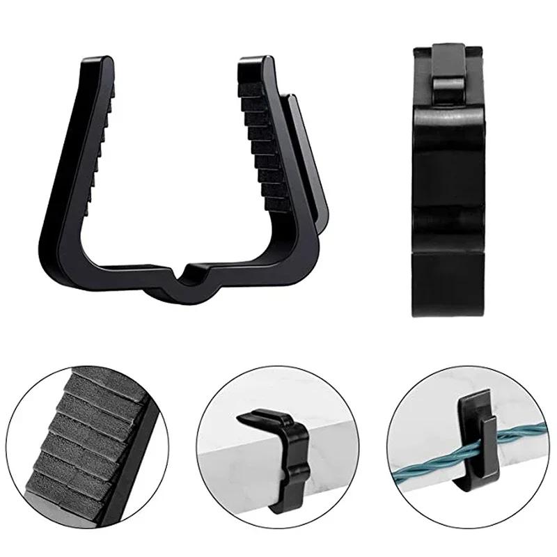 50 Stück Partylicht-Haken Fassadenverkleidungs-Clips Dachrinnen-Traufhaken 4,27cm Weihnachtsdeko Hochzeitsfeier-Deko Zaun Wetterfest Außen