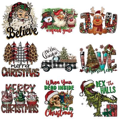 Love Christmas Patch For Clothes DIY Arts Crafts Heat Transfer Clothes Stickers Hoodies Jeans Parches Ropa DIY Parches Christmas