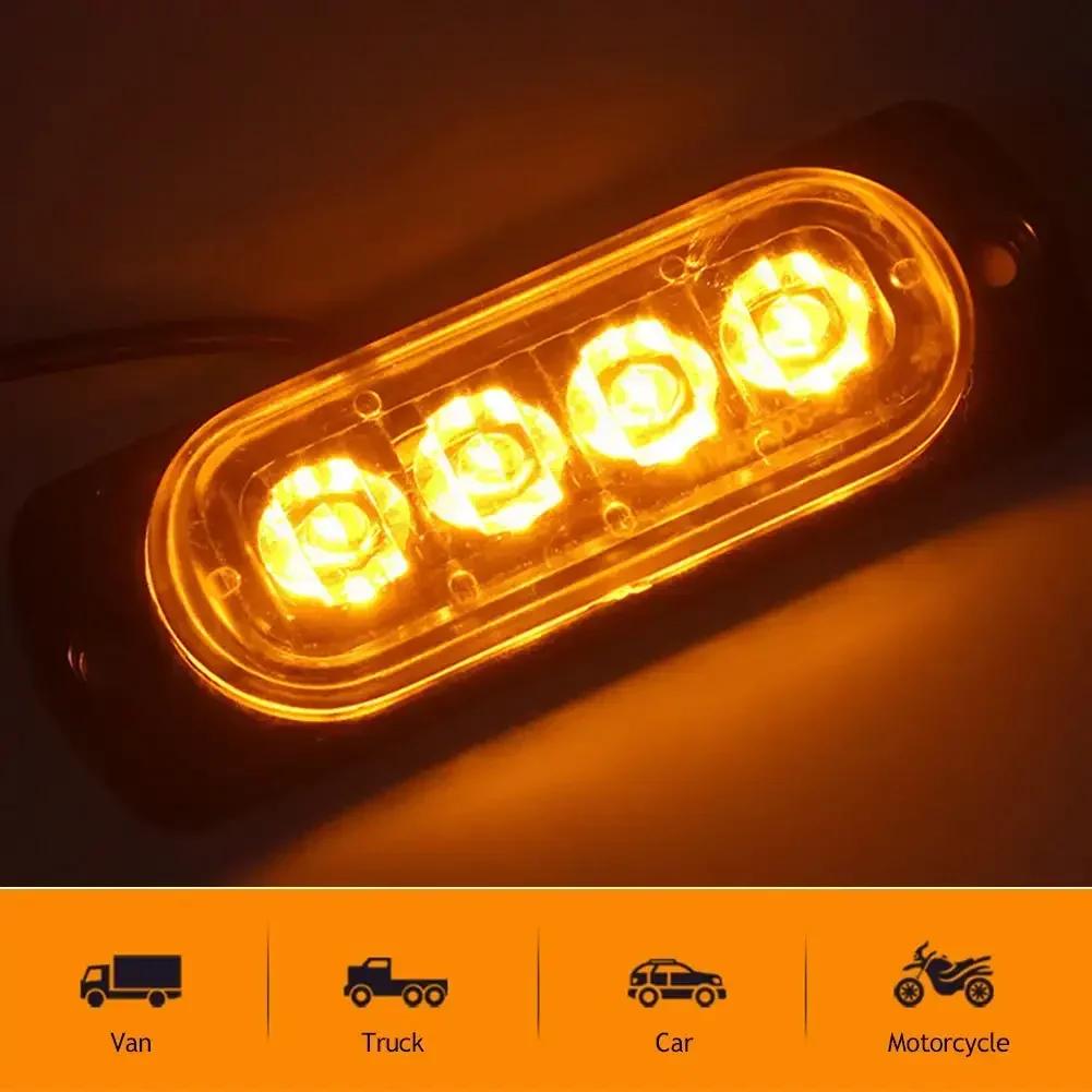 Lampa de avertizare LED ieftină Bară luminoasă de grilă Camion Mașină Lampă girofar Chihlimbar Semnalizare rutieră 12V - 24V lumină LED auto