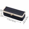 Genuine Leather Cosmetic Storage Pouch Portable Solid Color Sunglasses Storage Case Buckle Fixed Compact Jewelry Storage Bag