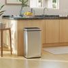 Sensor Trash Can 50L Stainless Steel Automatic Trash Can with Soft-Close Lid Motion Sensor 35.5 X 26 X 67 Cm Silver