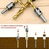 4pcs High Speed Steel Countersink Drill Bit Set 3-6mm Counter Sink Bit For Wood Woodworking Carpentry Reamer With Hex Key Wrench