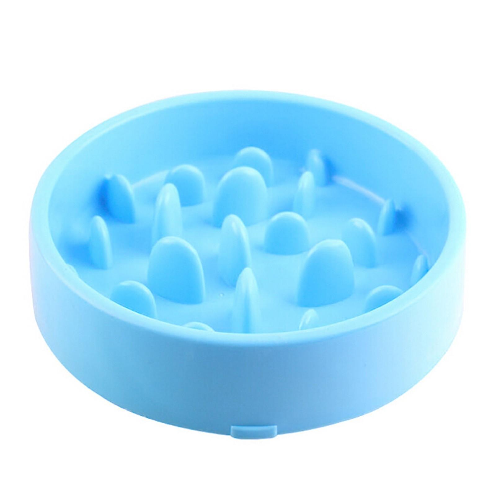 

Противоскользящая и противоскользящая миска для медленной еды для собак и кошек синий