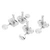 6Pcs String Tuning Key Oval Retro 1:15 Gear Ratio Semi Closed Guitar Tuning Keys Silver 3L3R