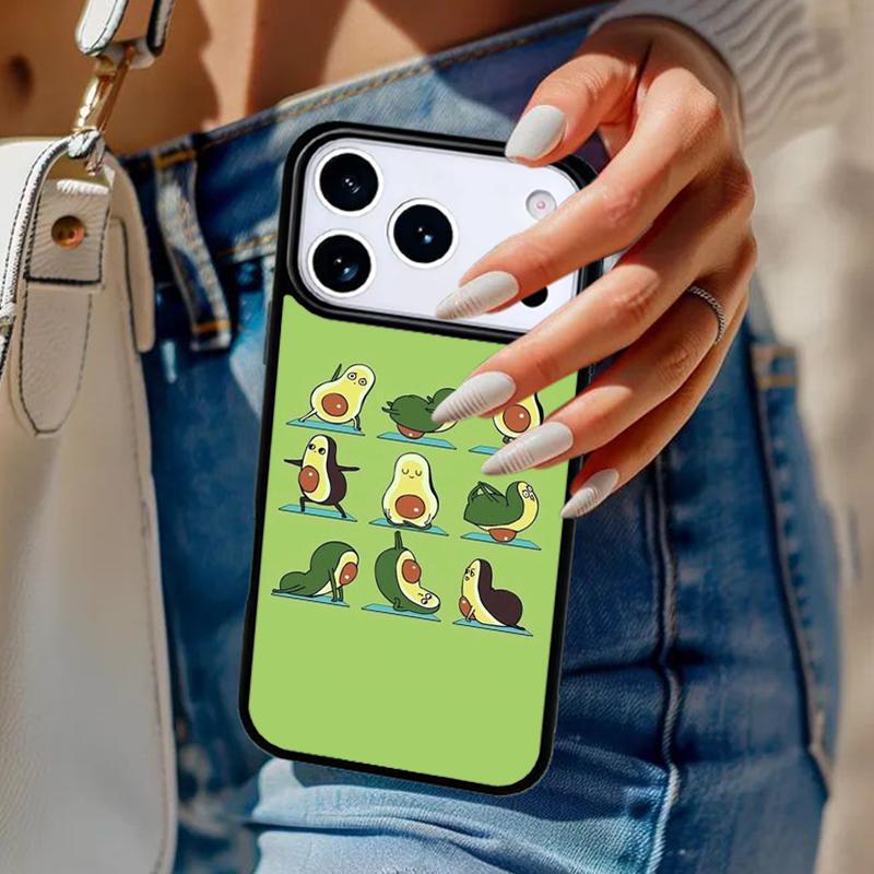 Lovely Avocado Phone Case For iPhone 17 Air 14 15 13 12 Max Cover For Apple 16e 11 Pro Max Plus Coque