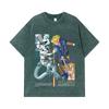 T-shirt Lavate 275 GSM 100% Cotone Dragon Ball V50 Stampa Trunks Freeza Unisex T-shirt in Cotone Pesante