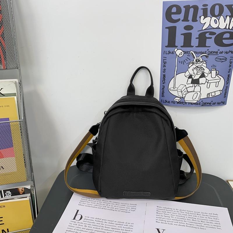 Schoolbag Fashion School Bag Female Middle School Student Japanese Simple Ins Style Niche Solid Color Backpack Female Middle School Student Retro Mori