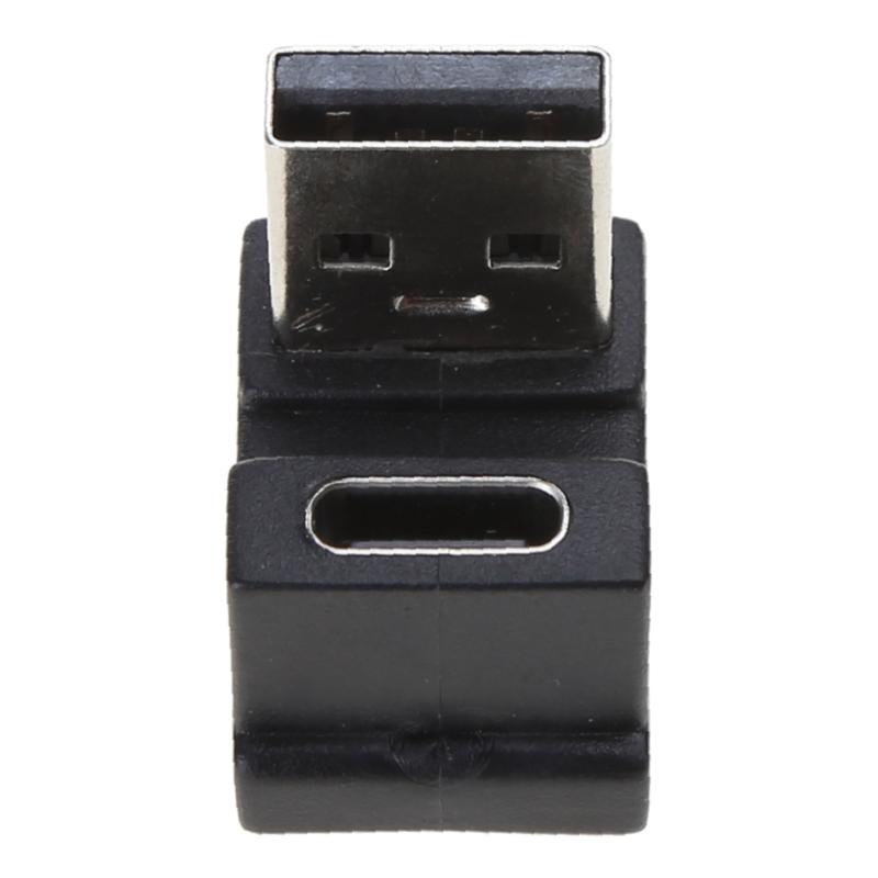 Konvertor USB C samice na USB 3.0 samec 10 Gbps USB C na USB 3.0 úhlový 90 stupňů pro prodlužovací konektor USB C